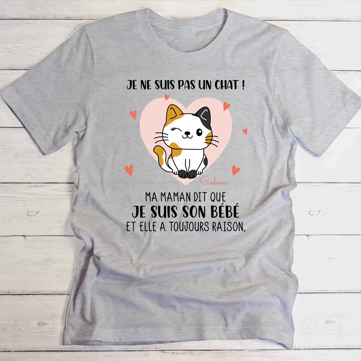 Je ne suis pas un chat - T-Shirt personnalisé