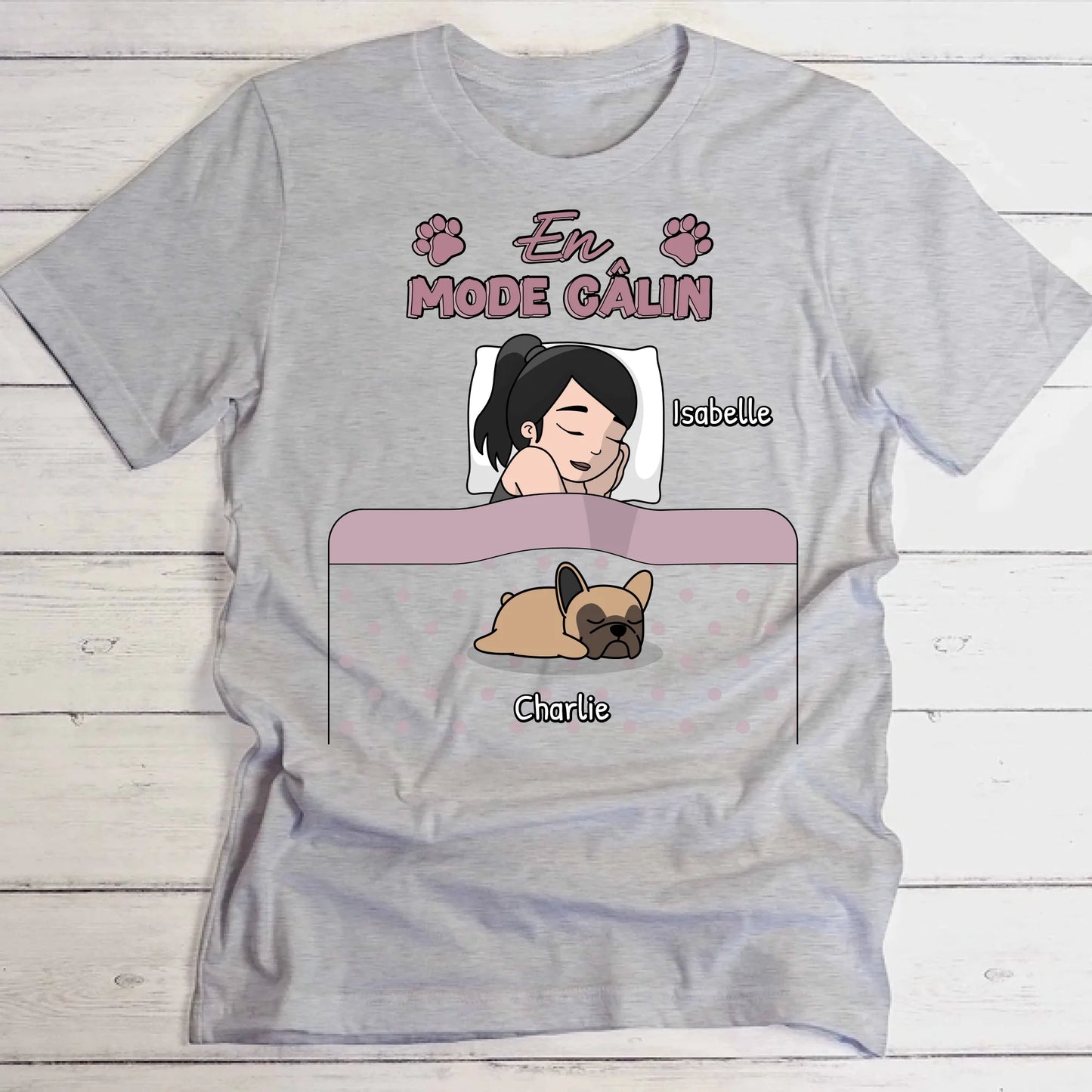 Câlins avec mes amis à poils - T-Shirt personnalisé