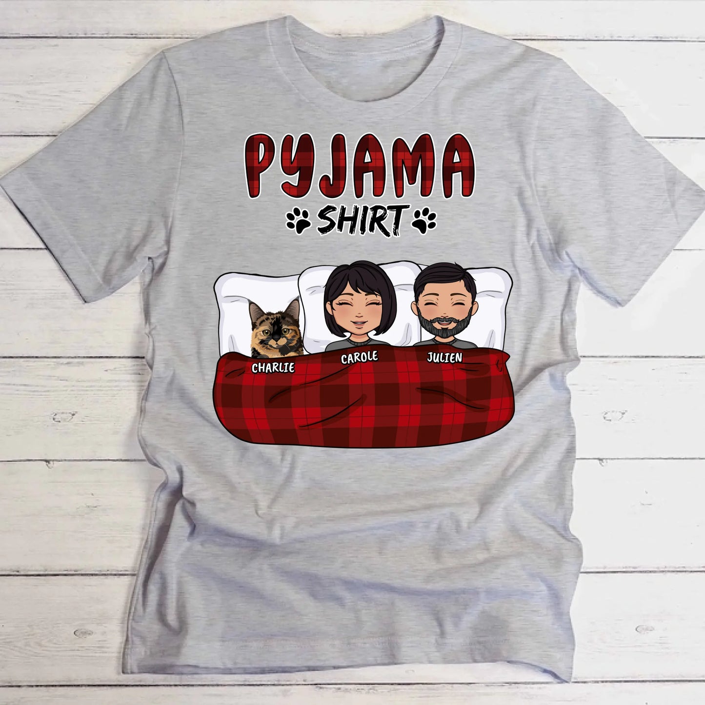 Ma chemise de pyjama (couple) - T-Shirt personnalisé