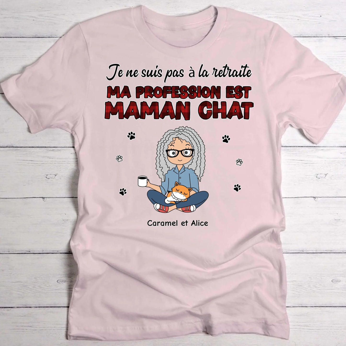 Parent à temps plein - T-Shirt personnalisé