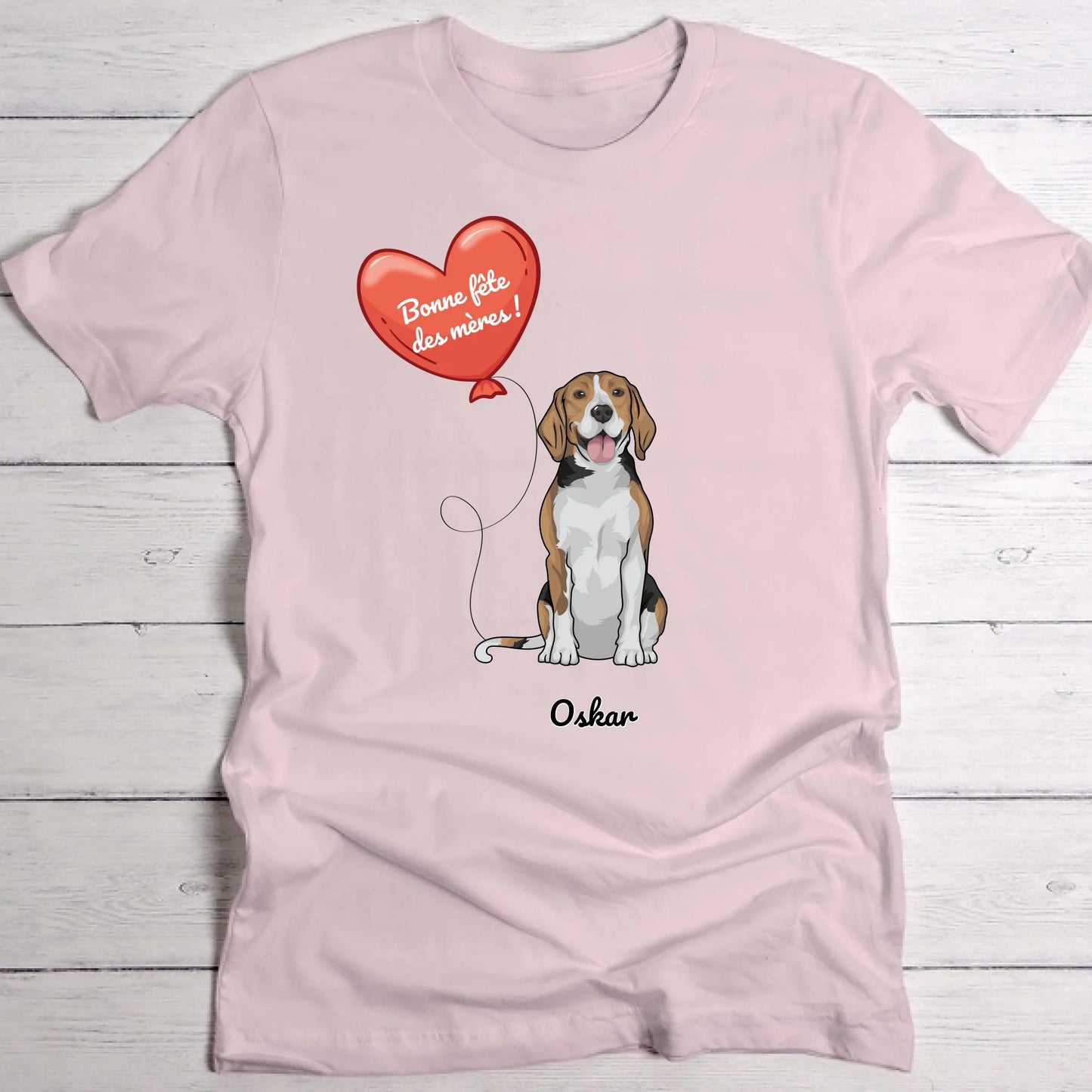 Chien avec ballon - T-Shirt personnalisé