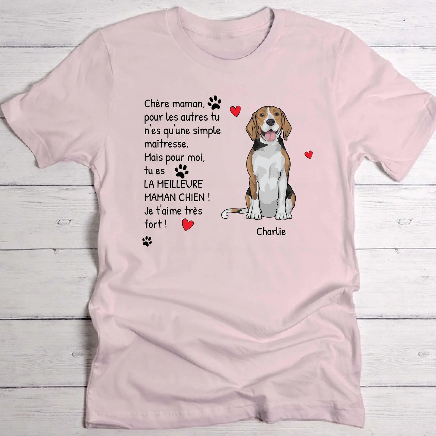 Meilleure maman chien du monde - T-Shirt personnalisé