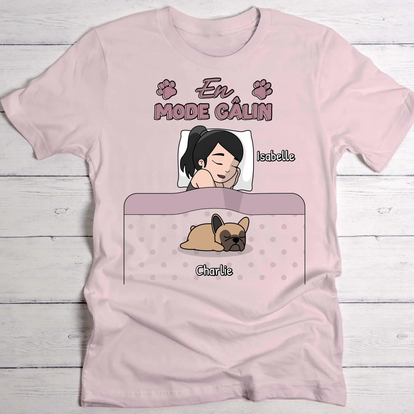 Câlins avec mes amis à poils - T-Shirt personnalisé