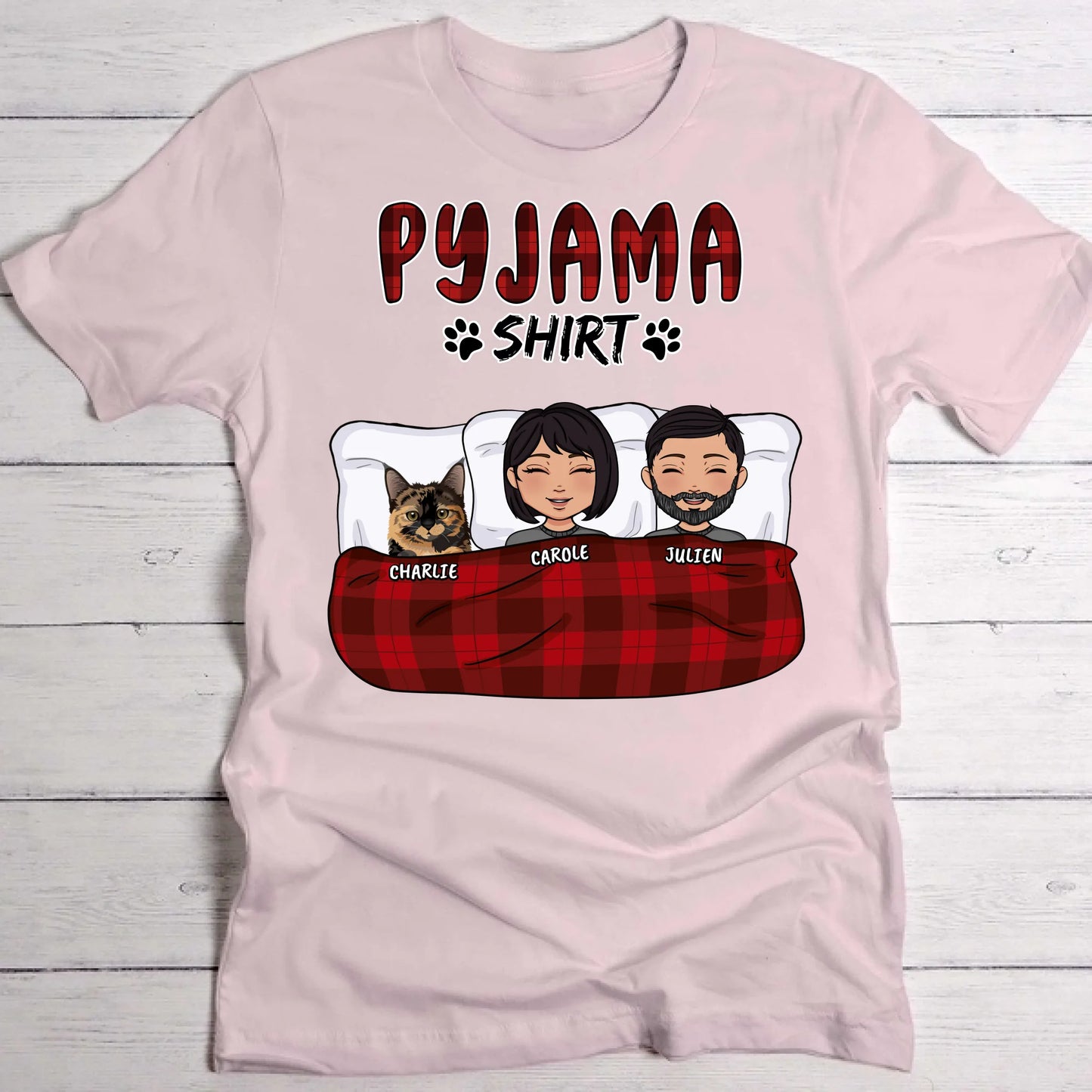 Ma chemise de pyjama (couple) - T-Shirt personnalisé