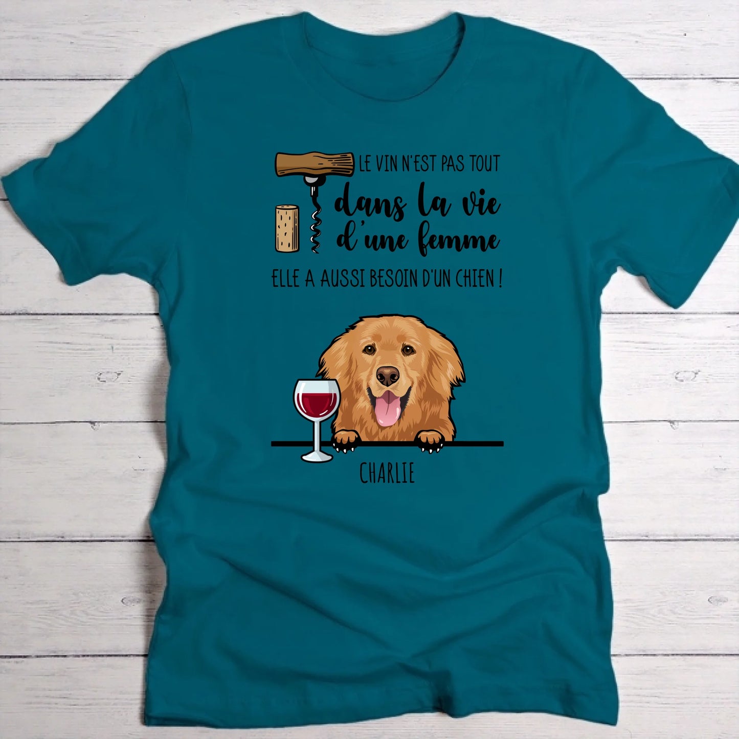 Vin et Wouaf - T-Shirt personnalisé
