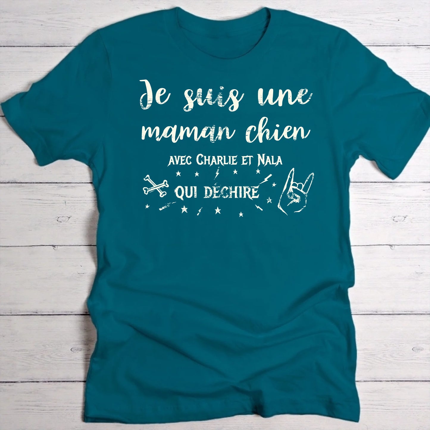 Je suis une maman chien qui déchire - T-Shirt personnalisé