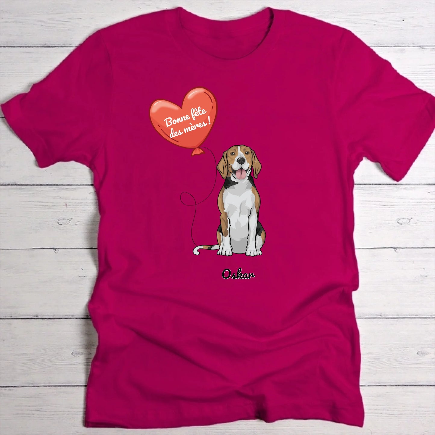 Chien avec ballon - T-Shirt personnalisé