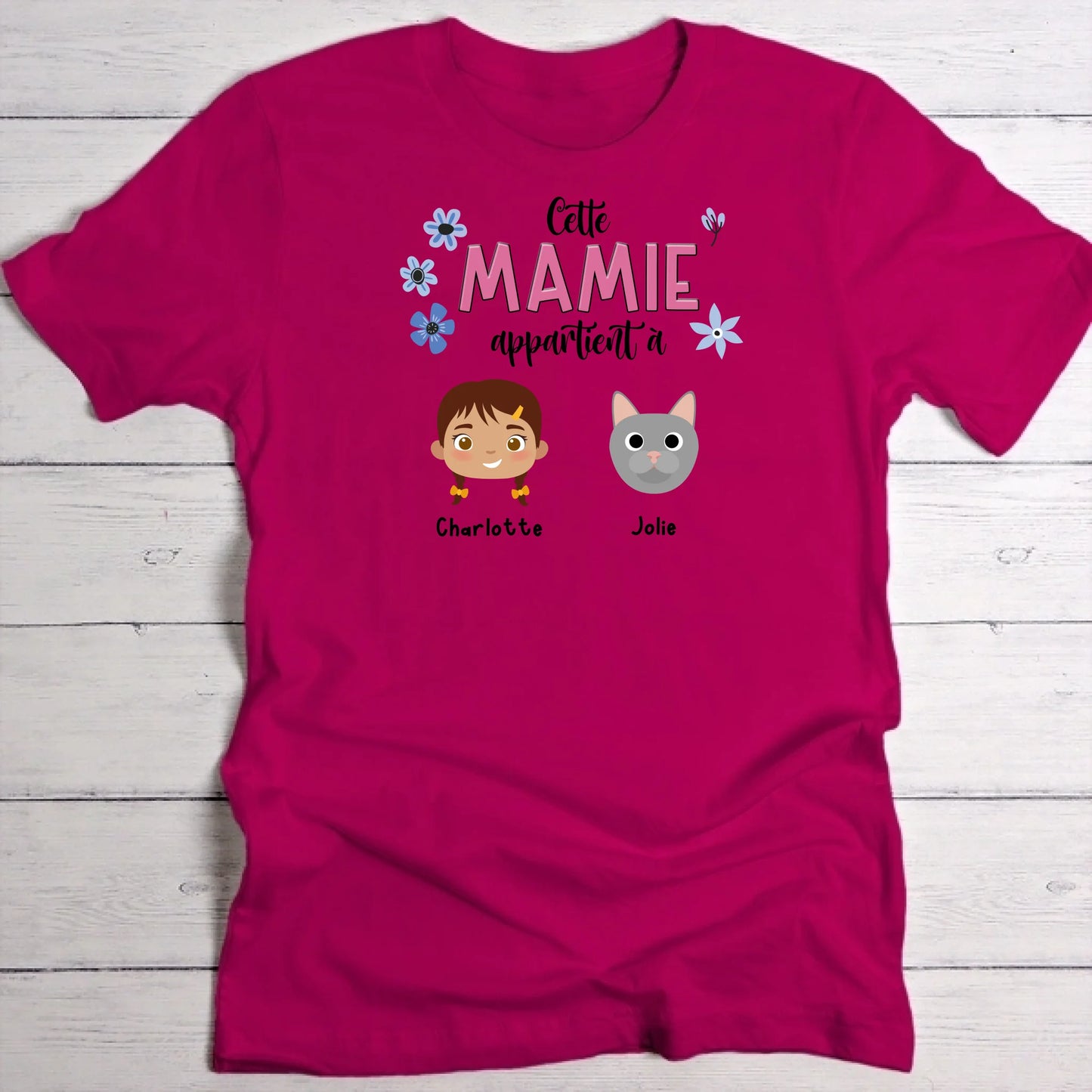Cette mamie appartient à - T-Shirt personnalisé