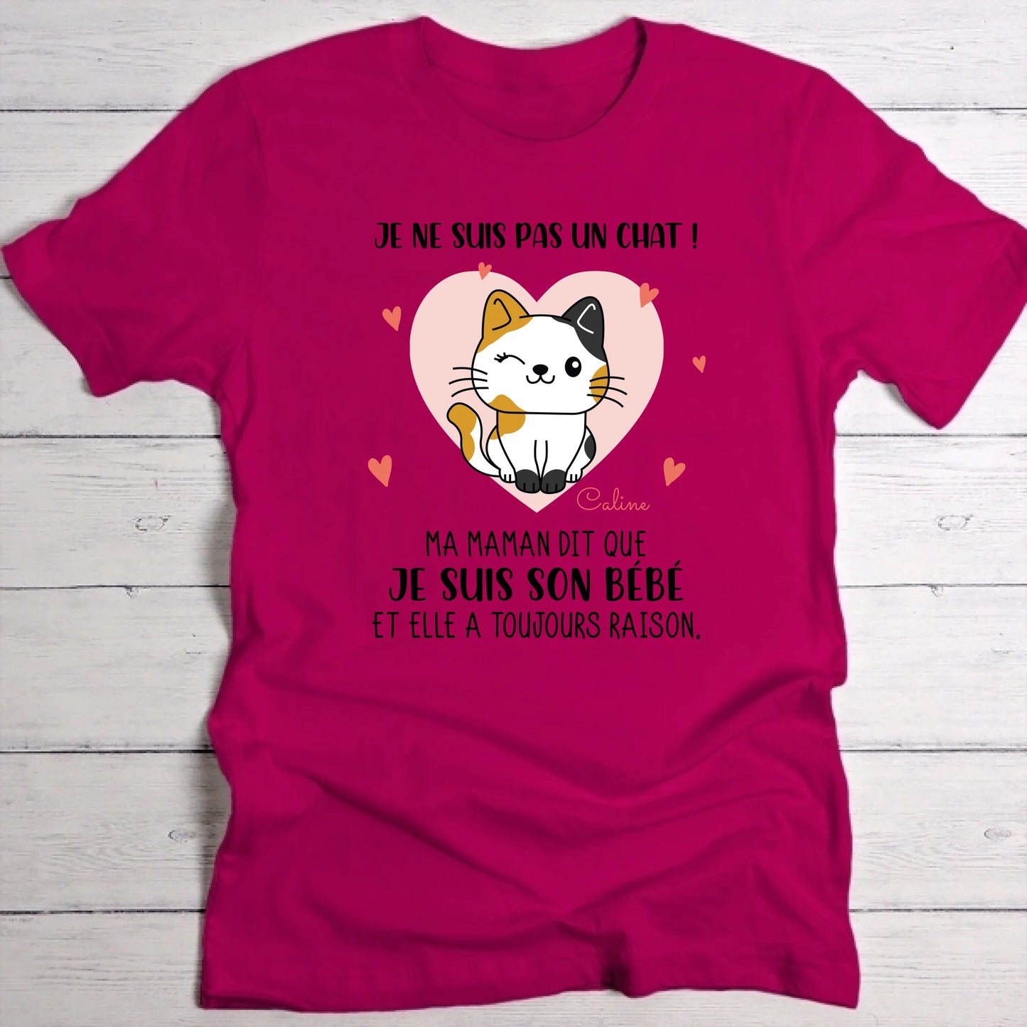 Je ne suis pas un chat - T-Shirt personnalisé