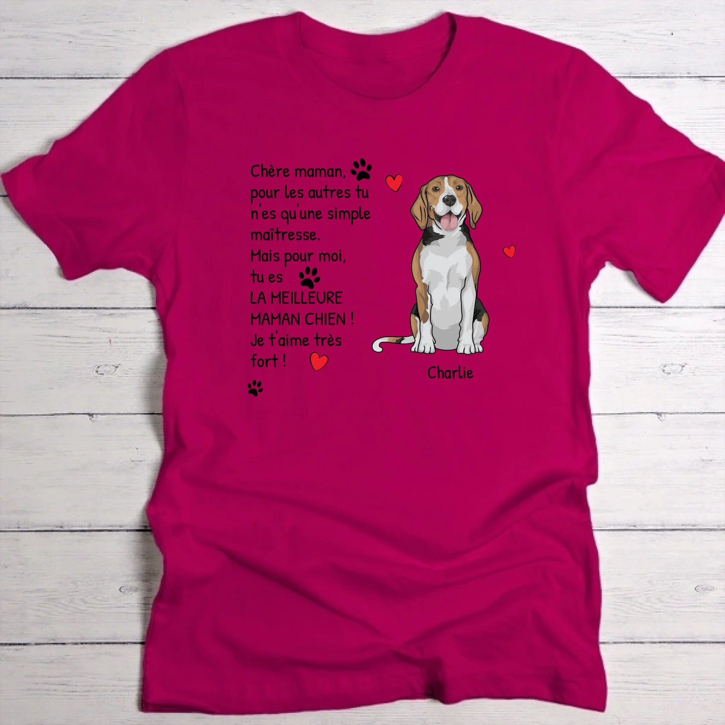 Meilleure maman chien du monde - T-Shirt personnalisé