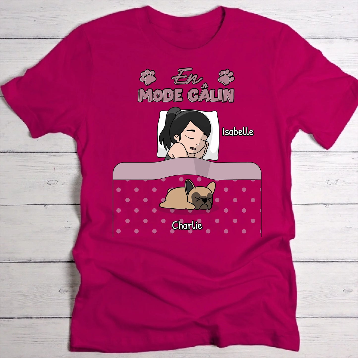Câlins avec mes amis à poils - T-Shirt personnalisé
