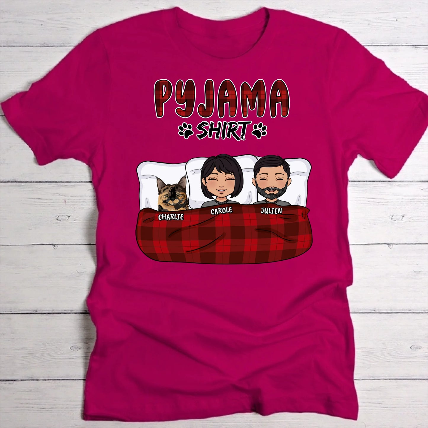 Ma chemise de pyjama (couple) - T-Shirt personnalisé