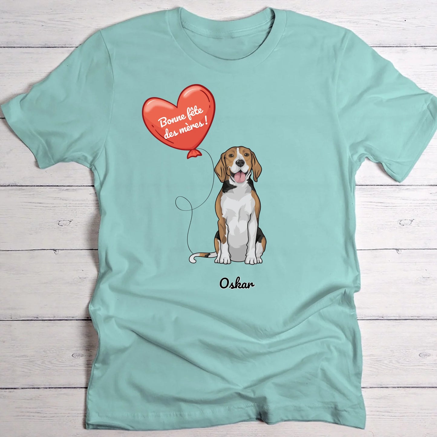 Chien avec ballon - T-Shirt personnalisé