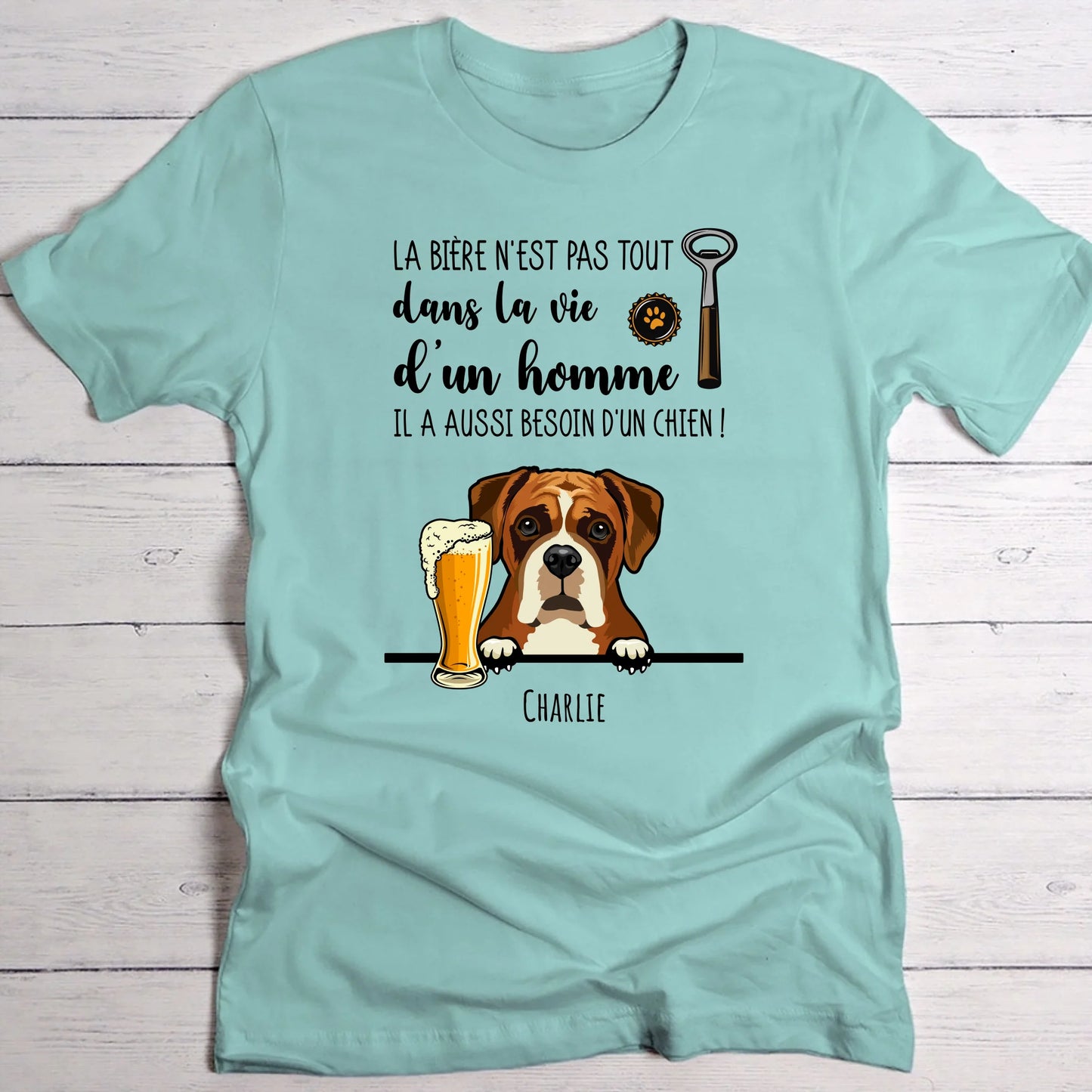 Bière et Wouaf - T-Shirt personnalisé