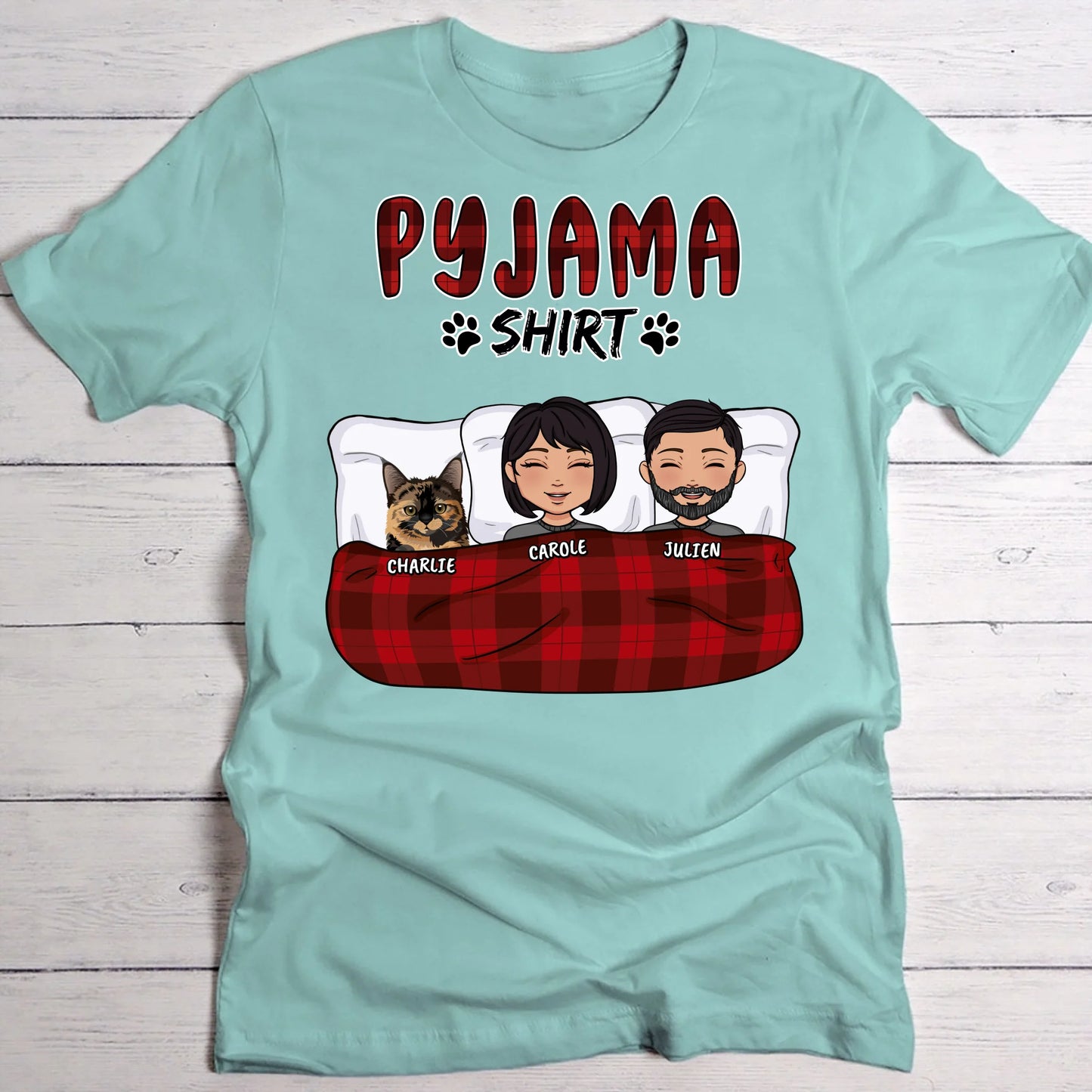 Ma chemise de pyjama (couple) - T-Shirt personnalisé