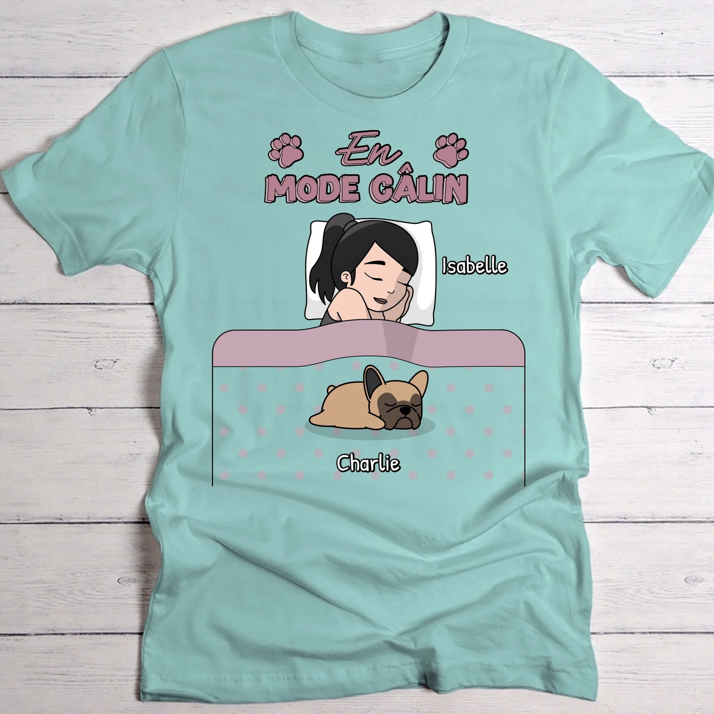 Câlins avec mes amis à poils - T-Shirt personnalisé