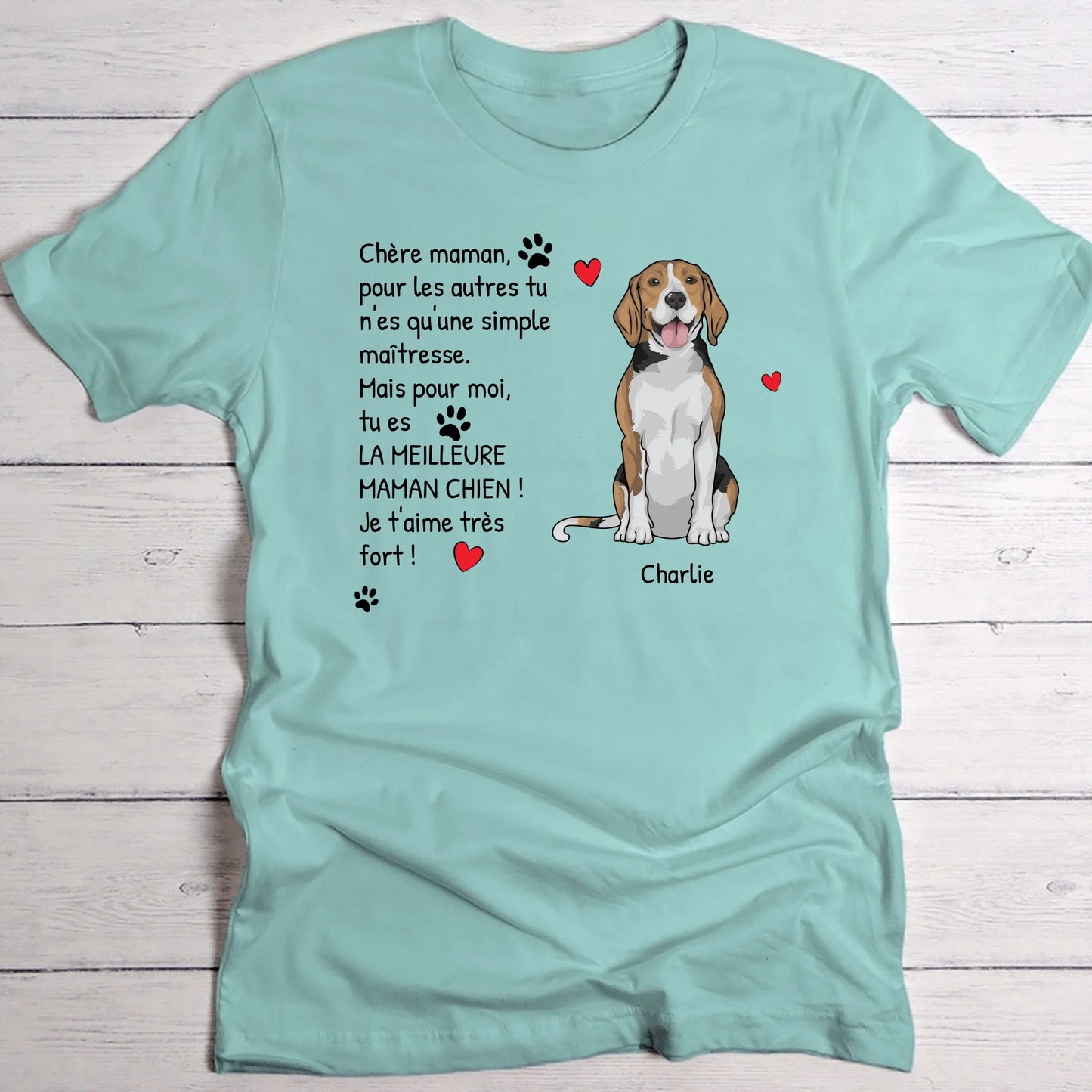 Meilleure maman chien du monde - T-Shirt personnalisé