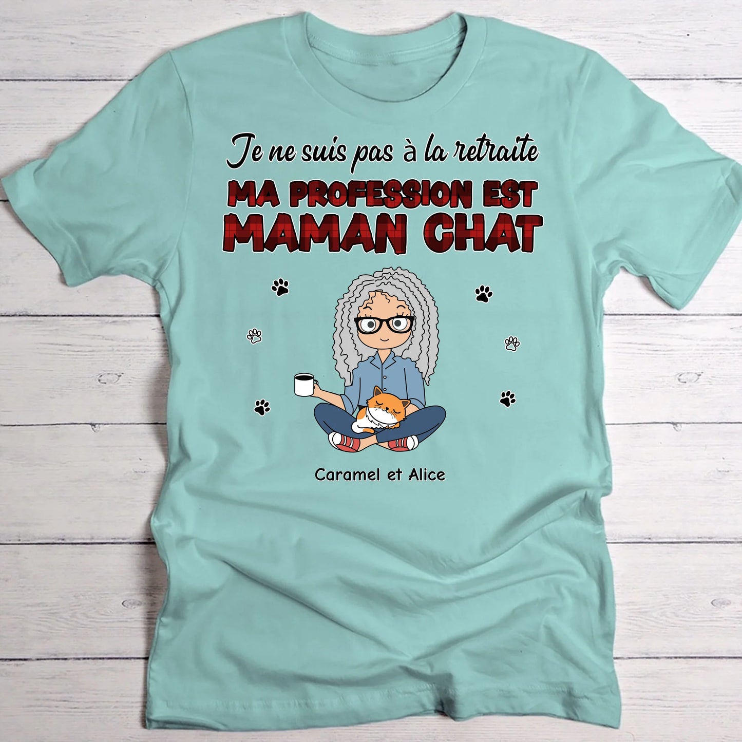 Parent à temps plein - T-Shirt personnalisé