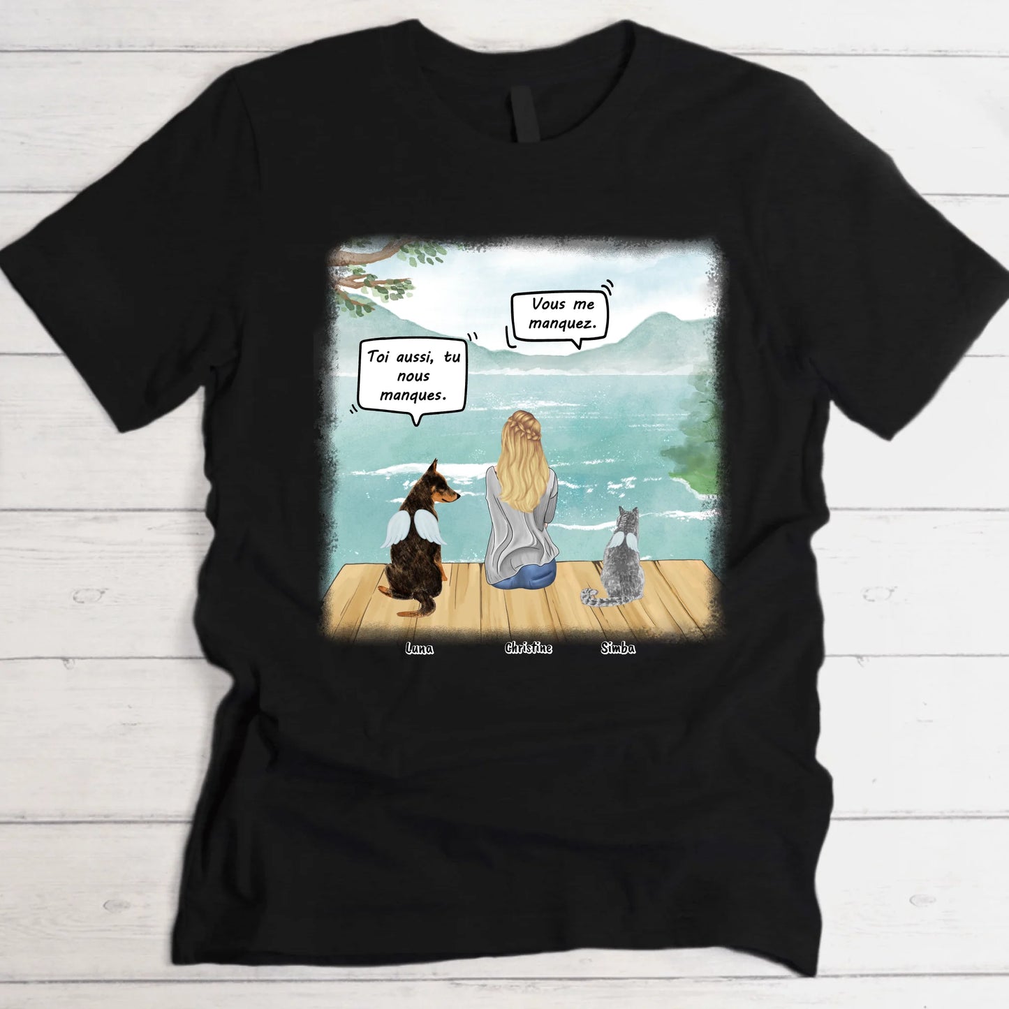 Tu me manques - T-Shirt personnalisé