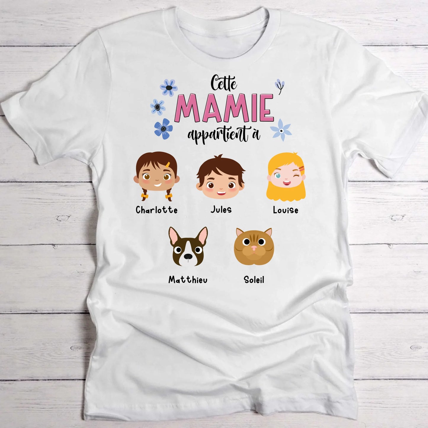 Cette mamie appartient à - T-Shirt personnalisé