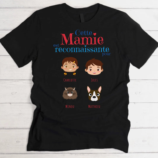 Mamie reconnaissante - T-Shirt personnalisé
