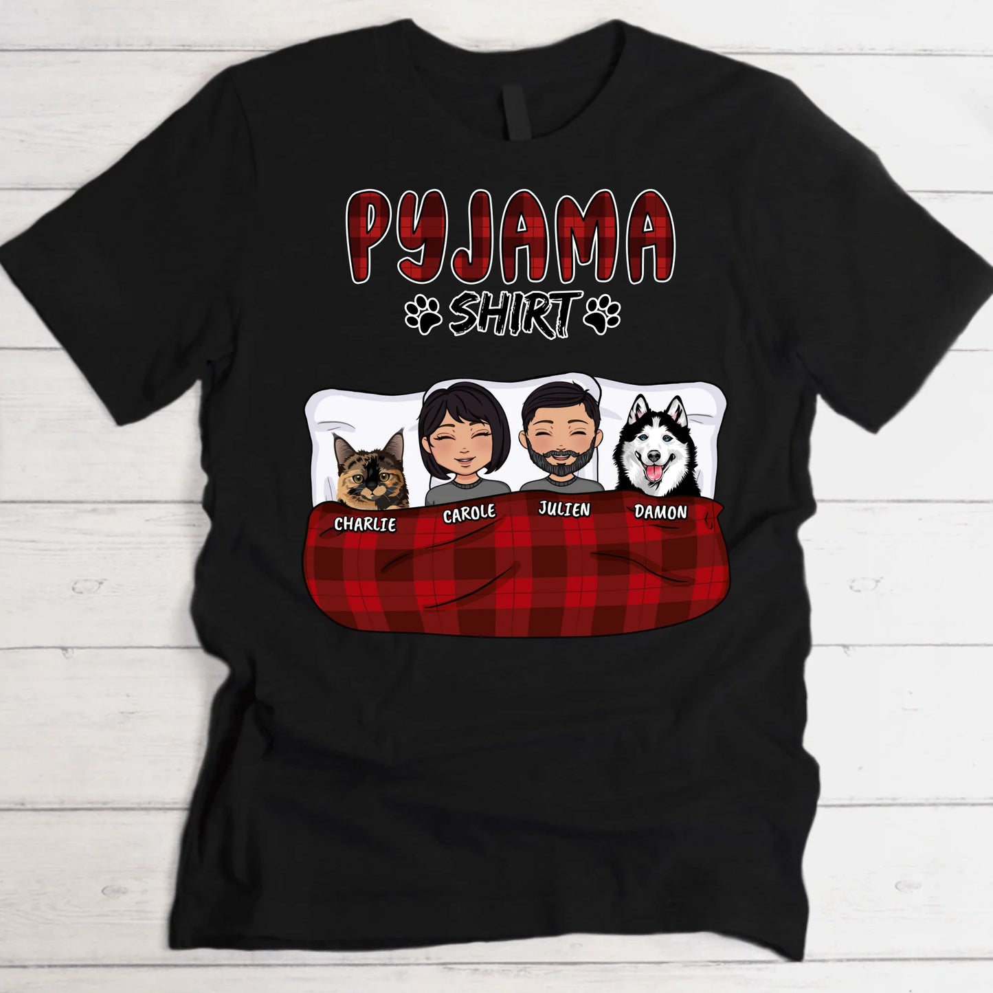 Ma chemise de pyjama (couple) - T-Shirt personnalisé