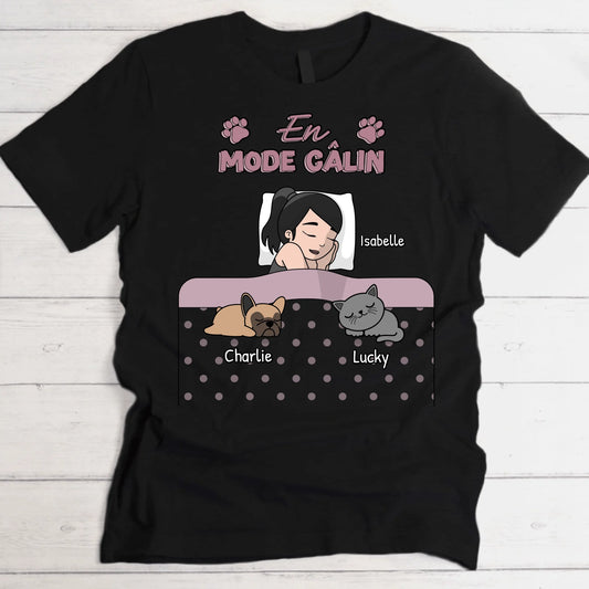 Câlins avec mes amis à poils - T-Shirt personnalisé