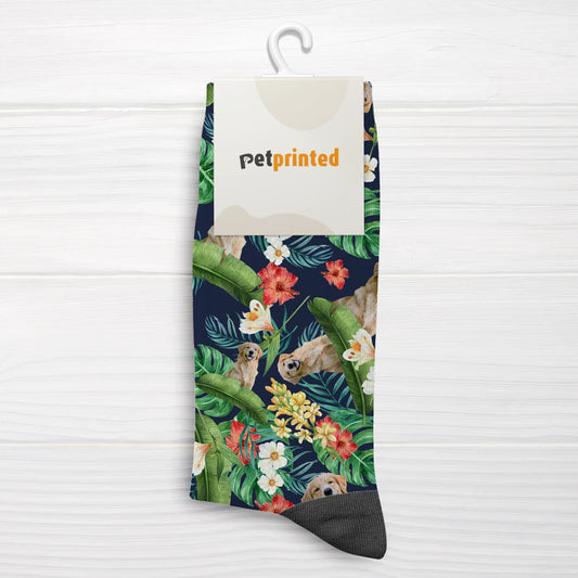 Animaux curieux tropicaux - Chaussettes personnalisées