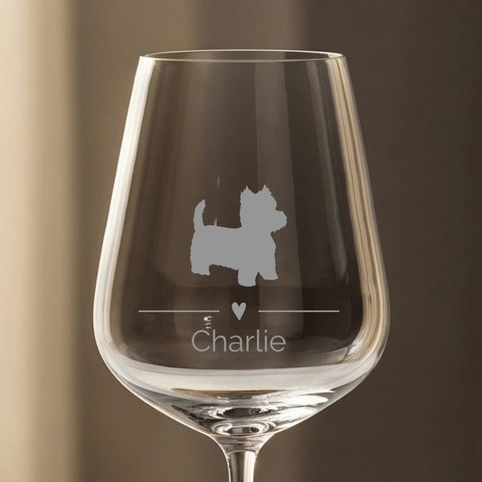 Mes chiens - Verre à vin personnalisé