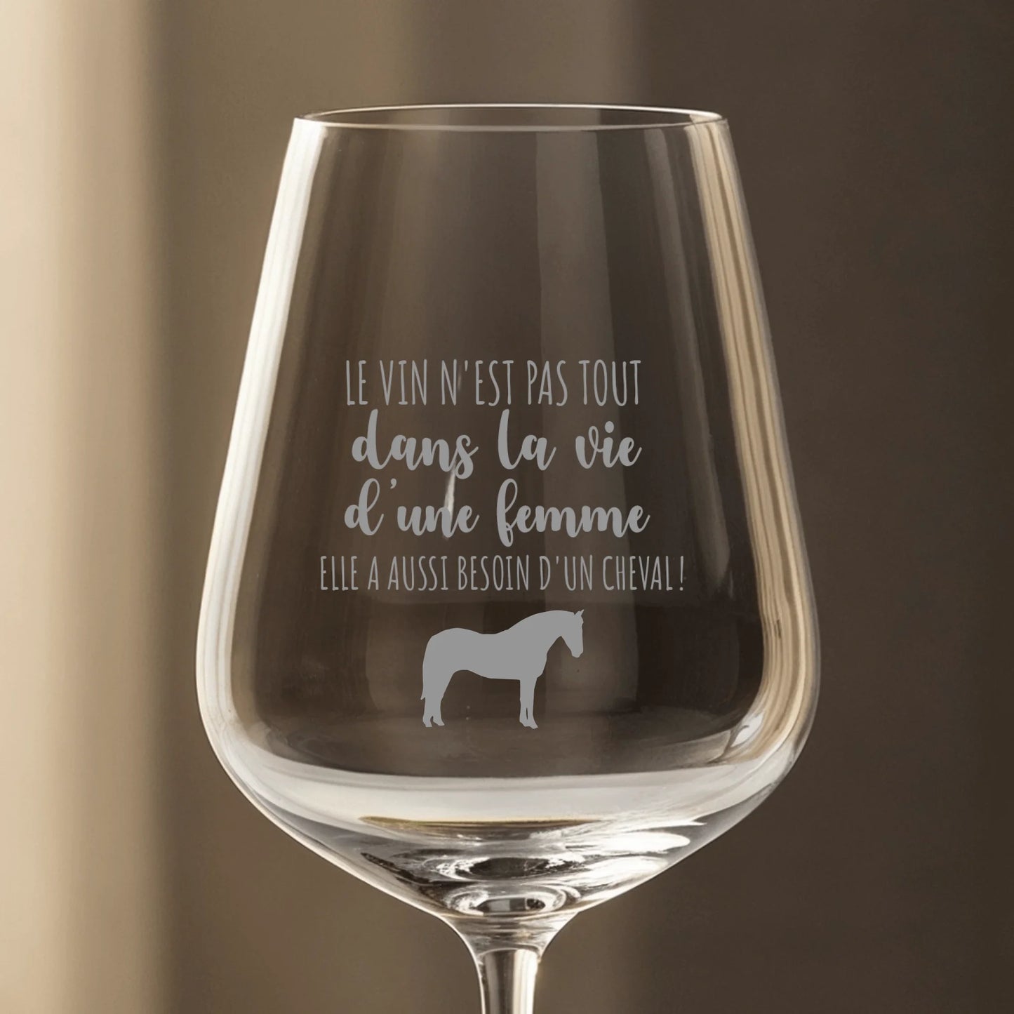 Vin & Hennissement - Verre à vin personnalisé