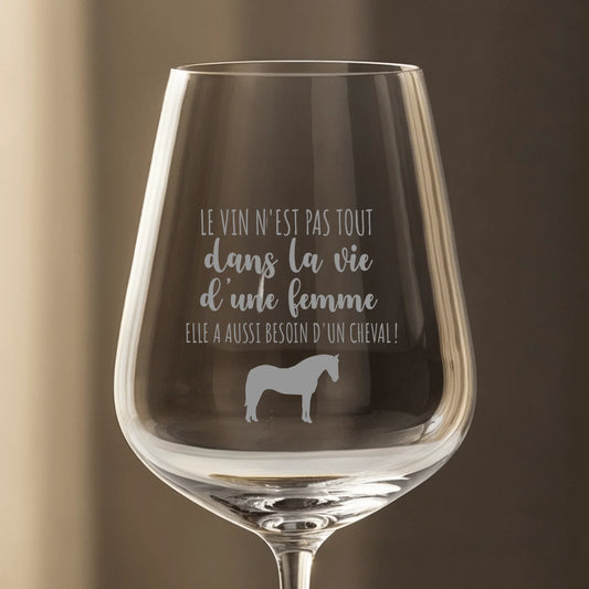 Vin & Hennissement - Verre à vin personnalisé