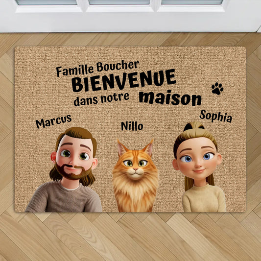 Notre maison - Paillasson personnalisé
