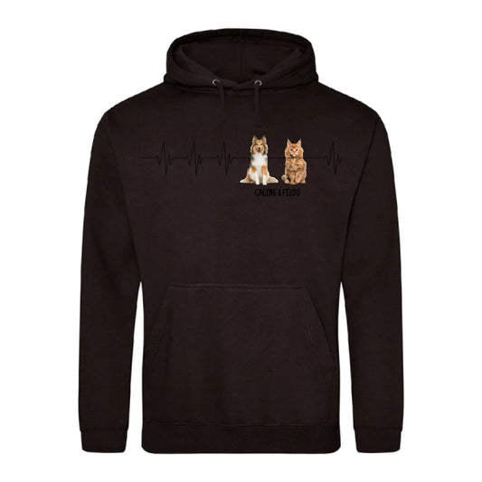 Battement de cœur - Sweat à capuche personnalisé