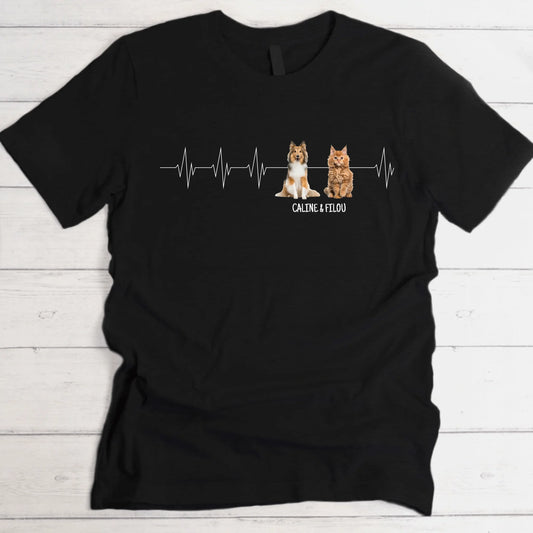 Animaux et battement de cœur - T-Shirt personnalisé