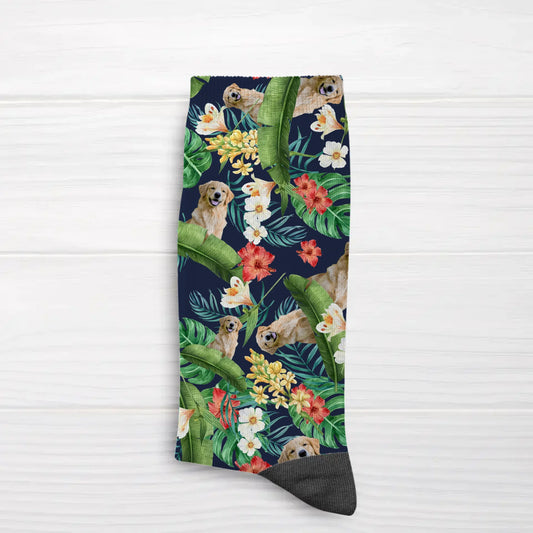 Animaux curieux tropicaux - Chaussettes personnalisées