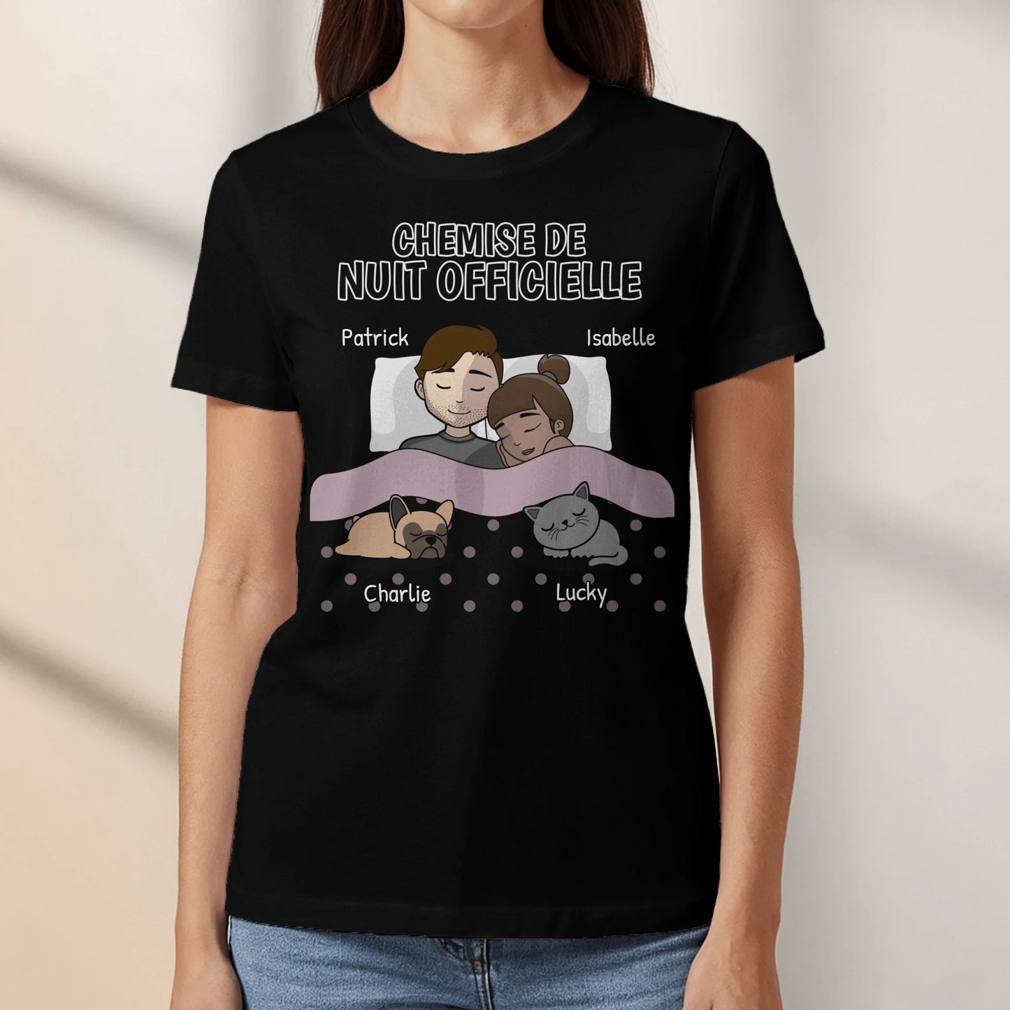 Câlins avec nos amis à poils - T-Shirt personnalisé