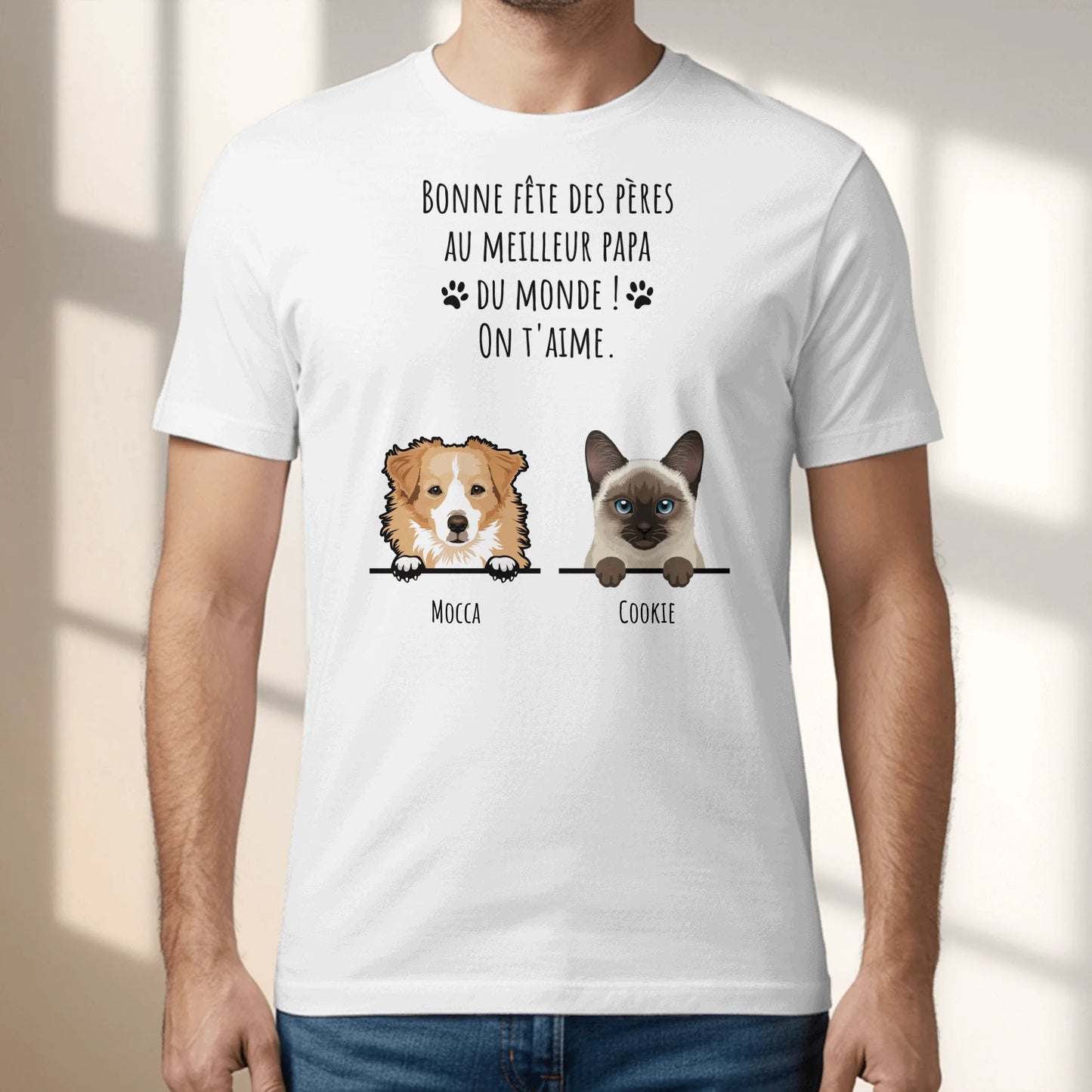 Bonne fête des Pères - T-Shirt personnalisé