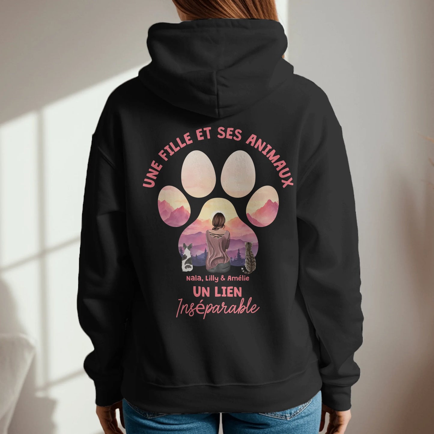 Lien inséparable - Sweat à capuche personnalisé