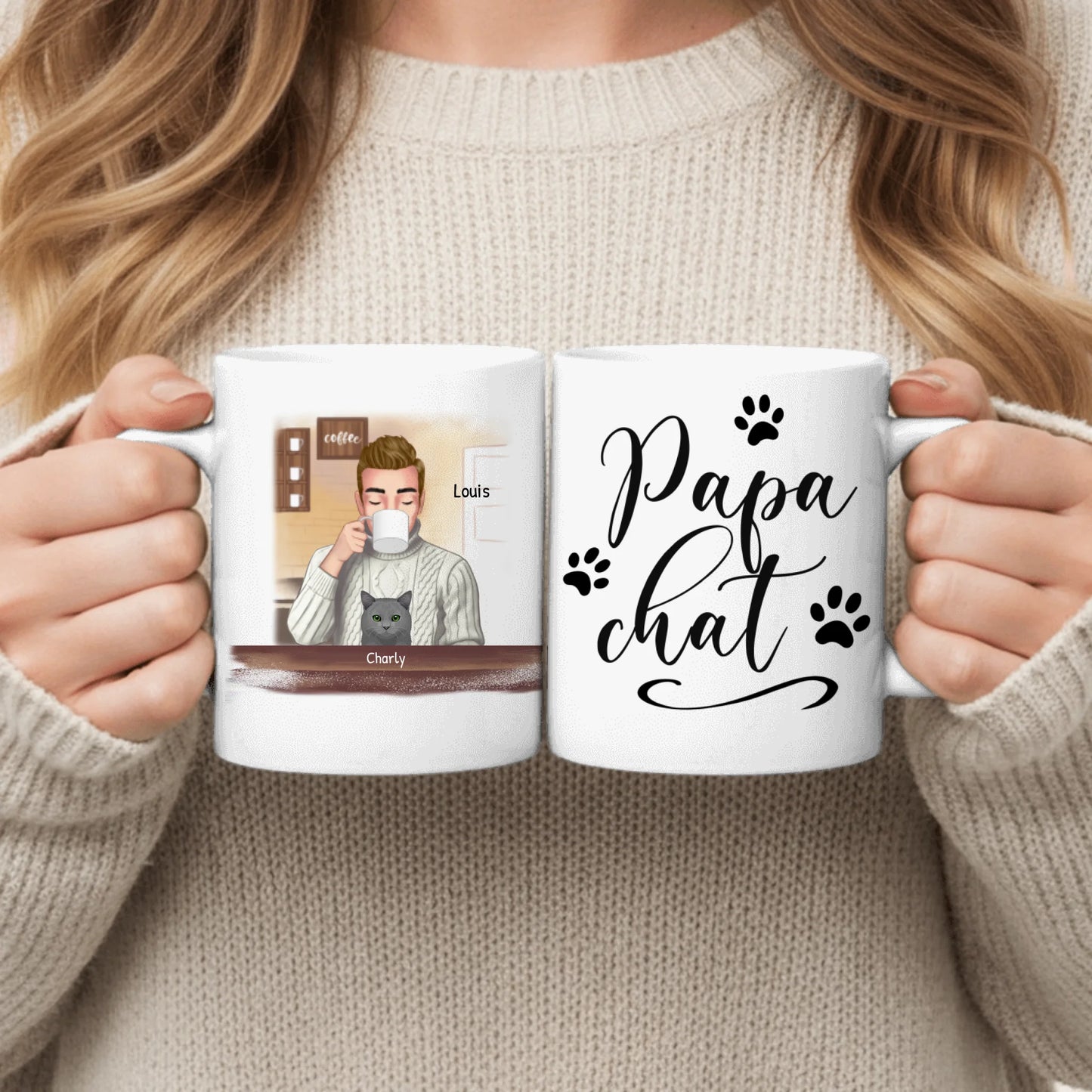 J'adore le café - Mug personnalisé (monsieur)
