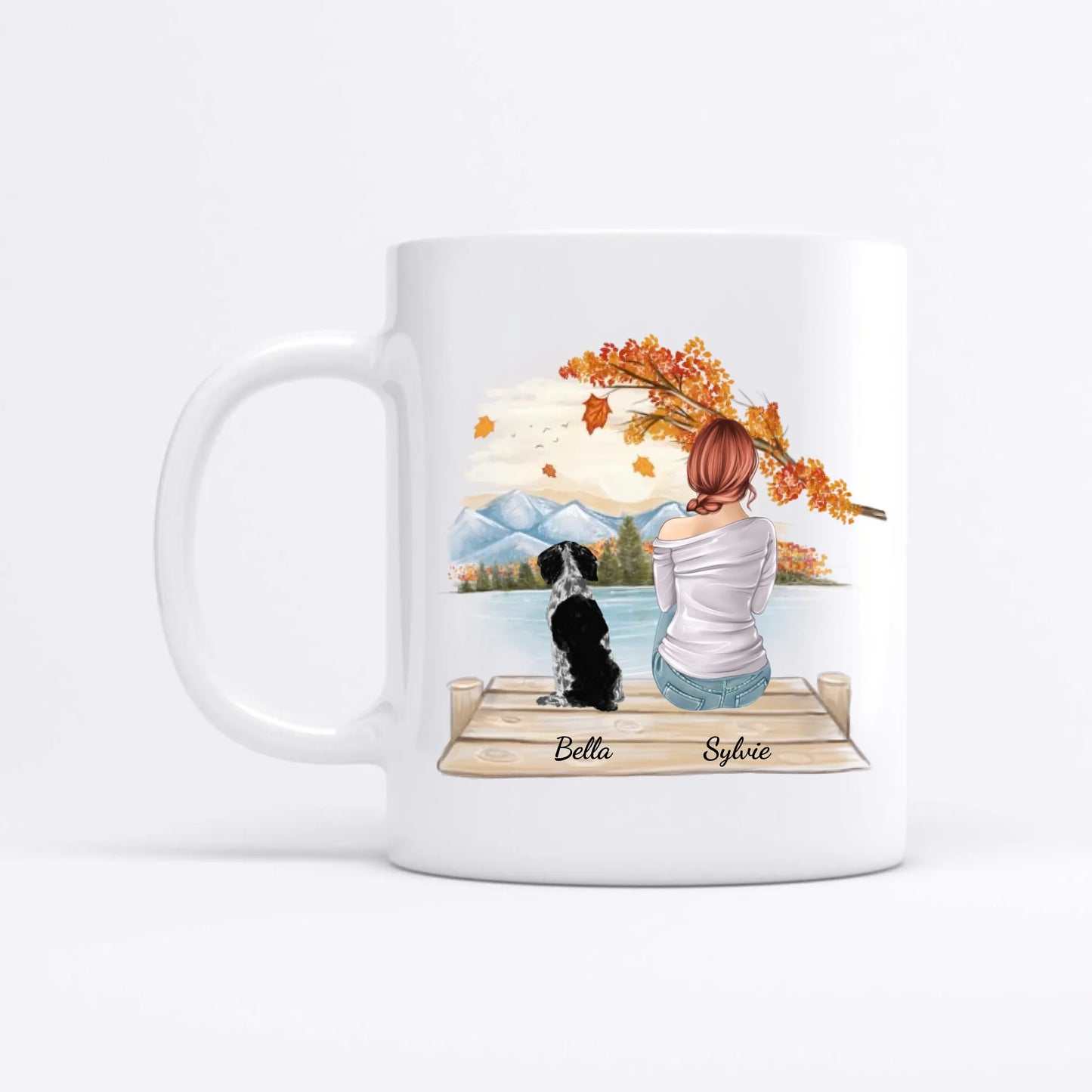 Femme avec animal - Mug personnalisé