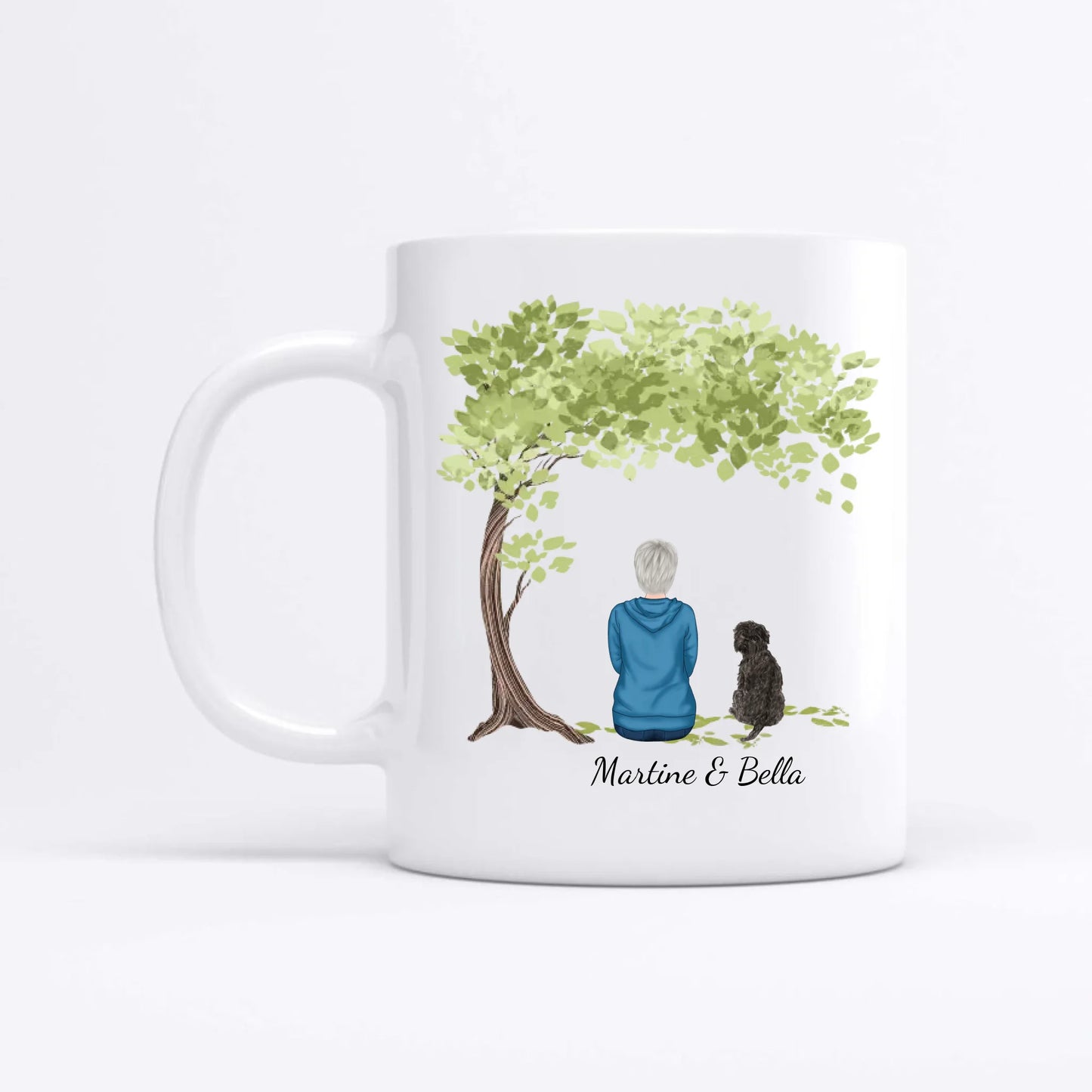 Meilleure mamie chien (motif floral) - Mug personnalisé