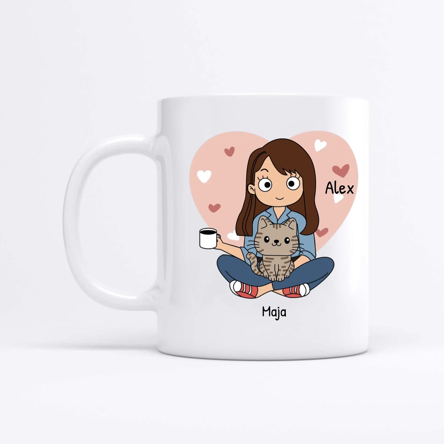 Parents d'animaux - Mug personnalisé (Style BD)