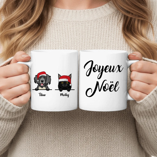 Animaux festifs (Chien/Chat) - Mug personnalisé