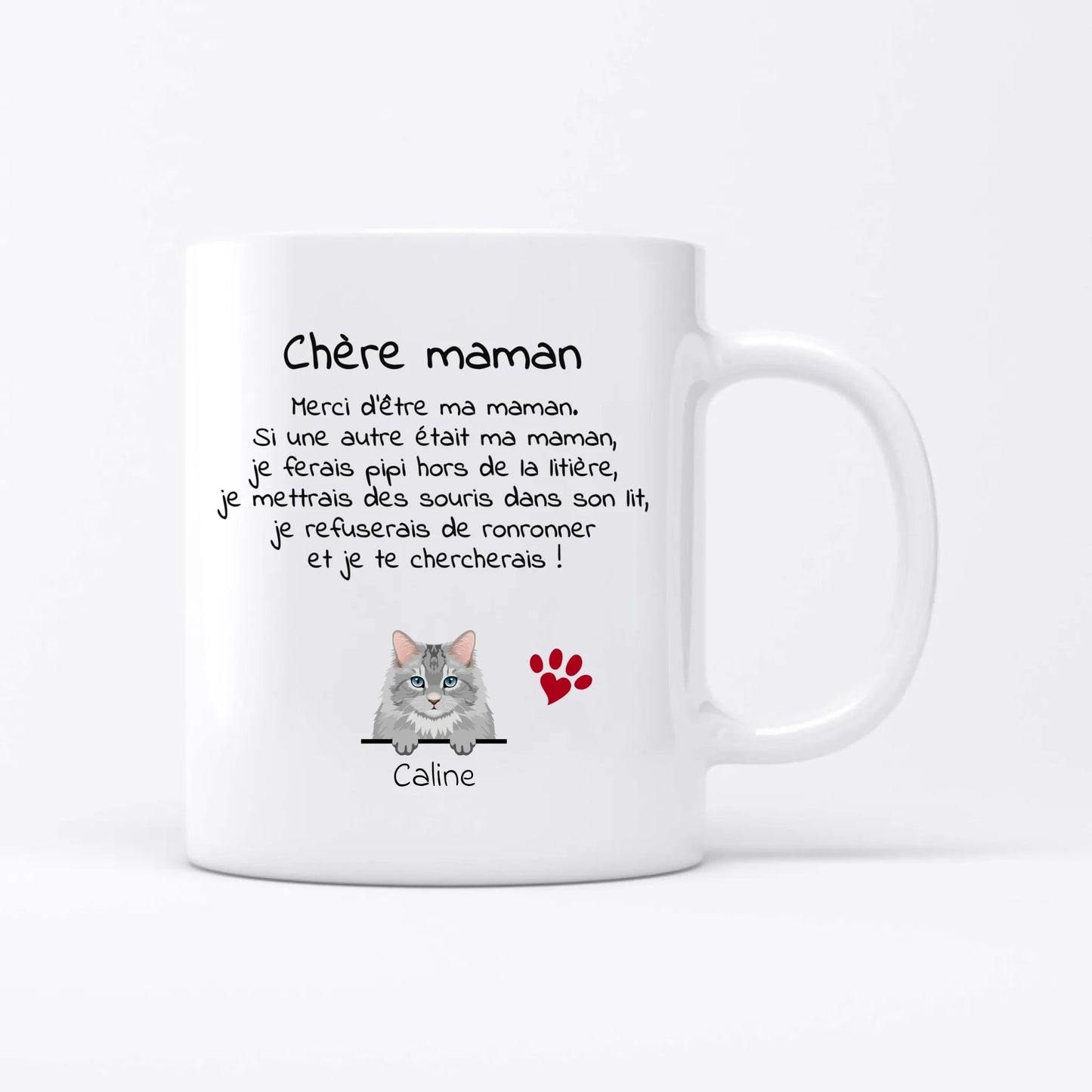 Chère maman/Cher papa (chat) - Mug personnalisé