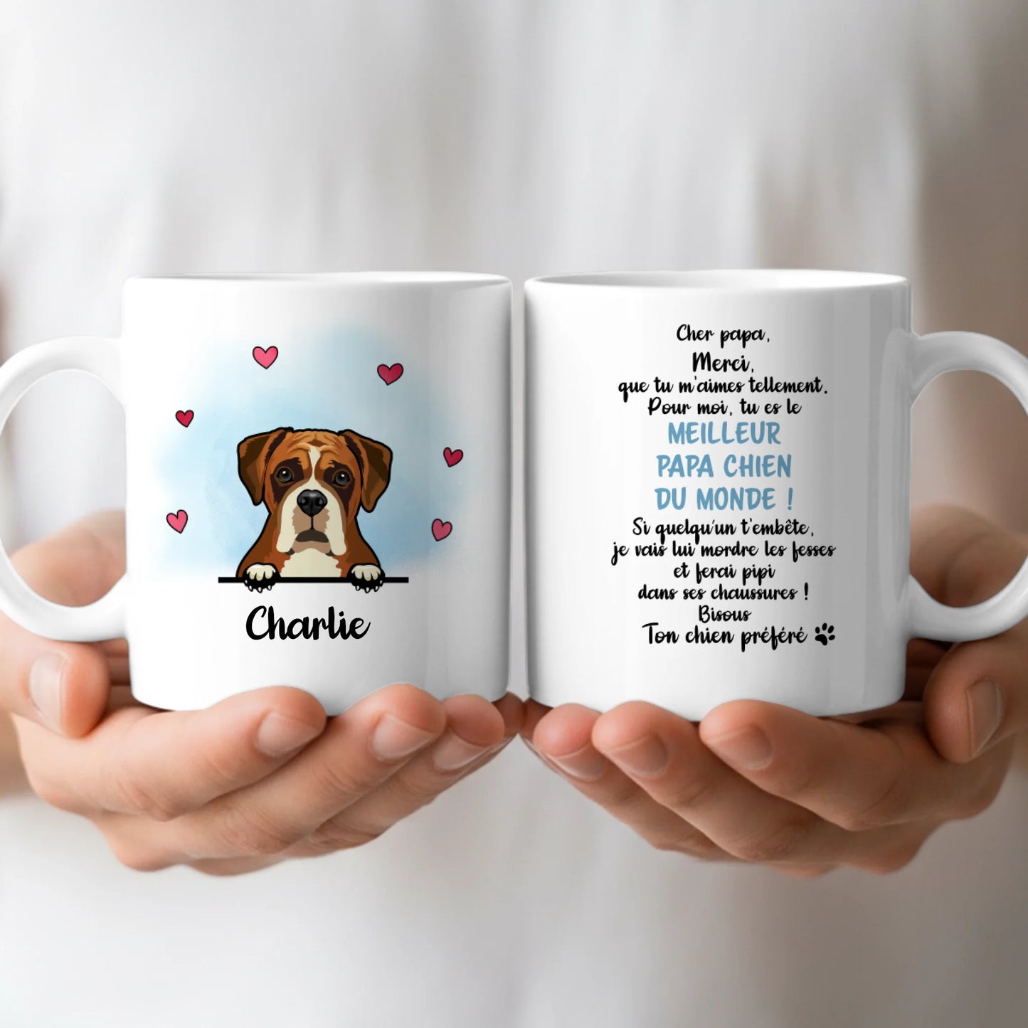 Meilleur papa chien du monde - Mug personnalisé