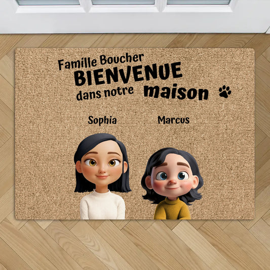 Notre maison - Paillasson personnalisé