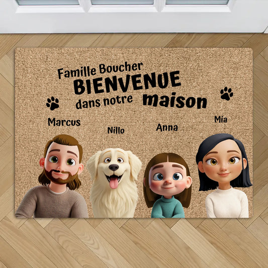 Notre maison - Paillasson personnalisé