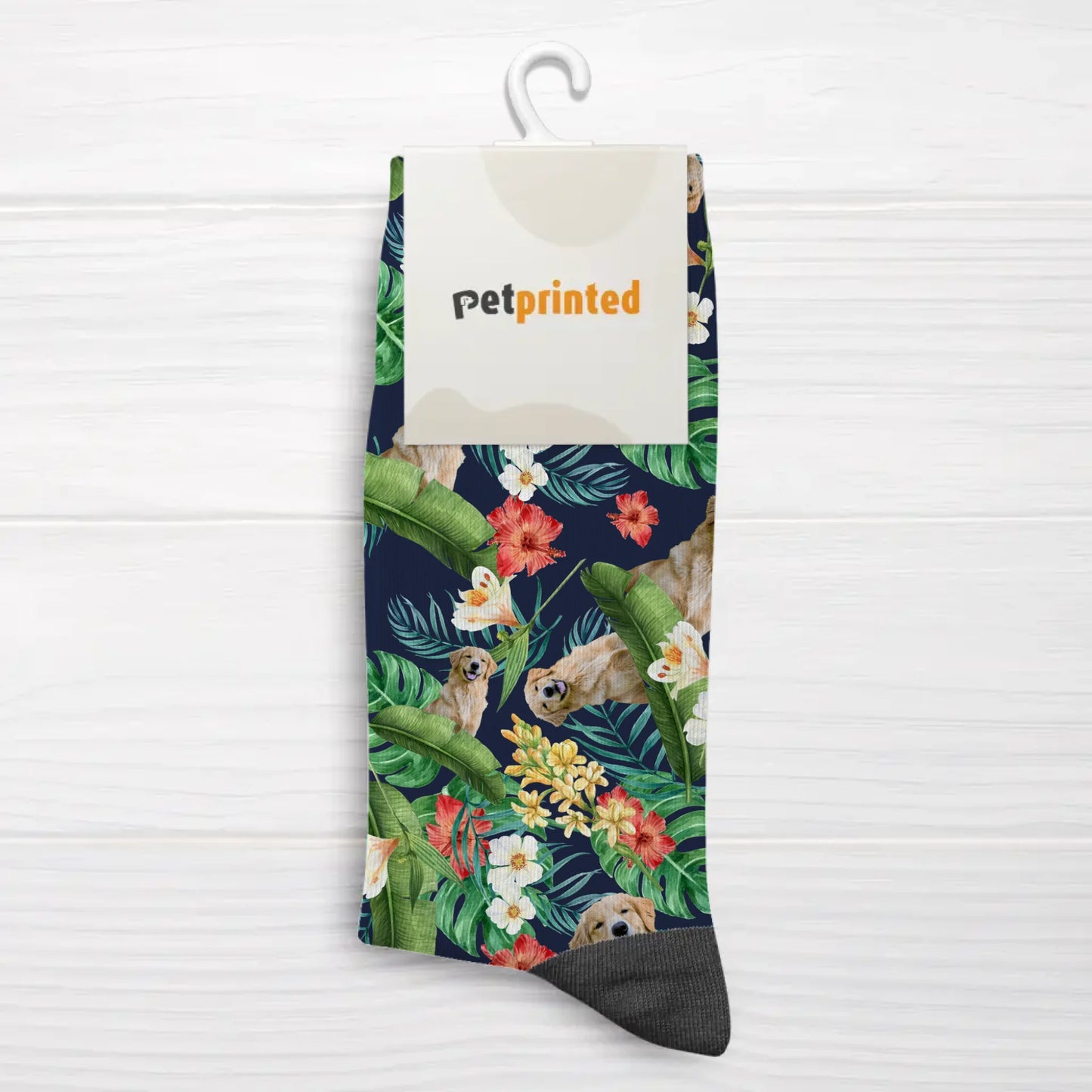 Animaux curieux tropicaux - Chaussettes personnalisées