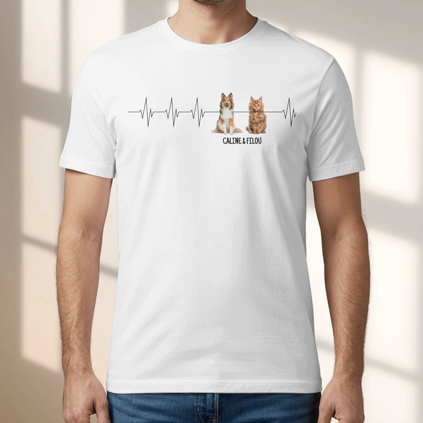 Animaux et battement de cœur - T-Shirt personnalisé