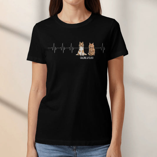 Animaux et battement de cœur - T-Shirt personnalisé